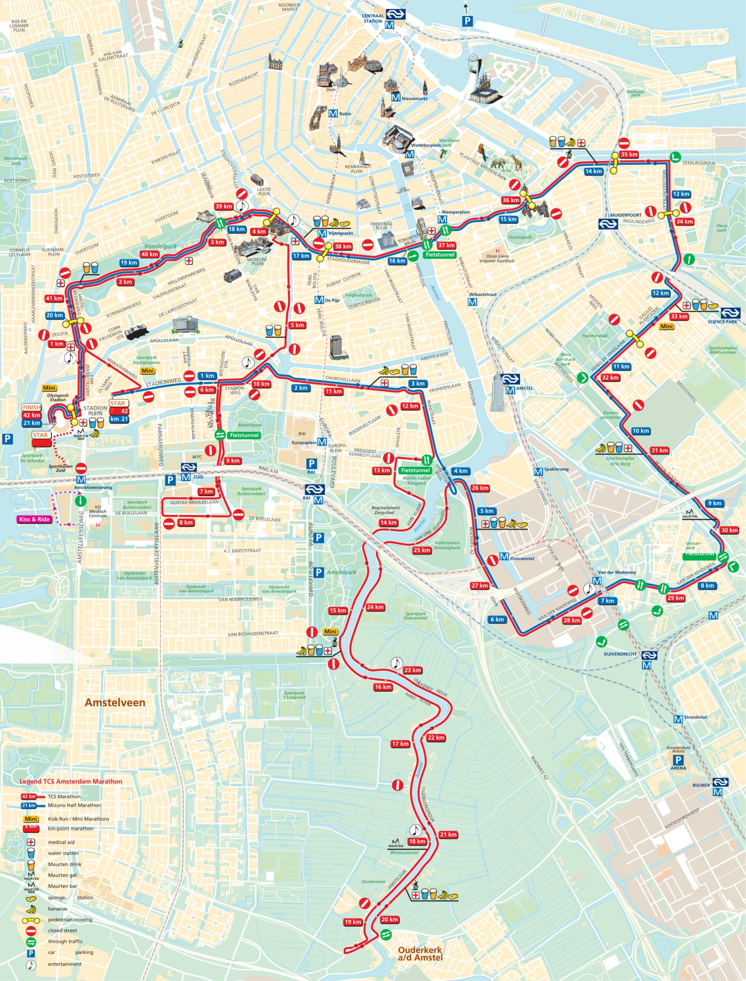 Maraton amsterdam recorrido